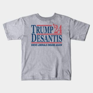 Vintage Donald Trump Ron DeSantis 2024 Kids T-Shirt